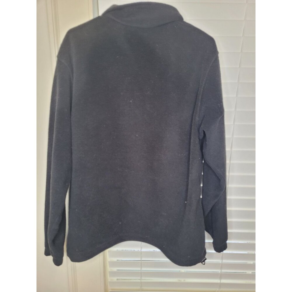 Columbia Mens Black Fleece Jacket Full Zipper Pockets L - Picture 2 of 4